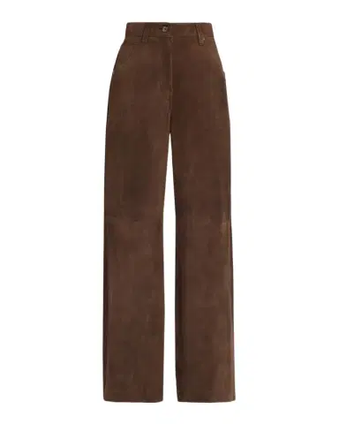 Brunello Cucinelli Suede Relaxed Straight-Leg Pants | Thumbnail 1 Brunello Cucinelli Suede Relaxed Straight-Leg Pants | Thumbnail 1