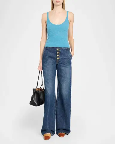 Ulla Johnson Brielle Cashmere Pointelle Tank Top | Thumbnail 2 Ulla Johnson Brielle Cashmere Pointelle Tank Top | Thumbnail 2