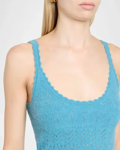 Ulla Johnson Brielle Cashmere Pointelle Tank Top | Thumbnail 5 Ulla Johnson Brielle Cashmere Pointelle Tank Top | Thumbnail 5
