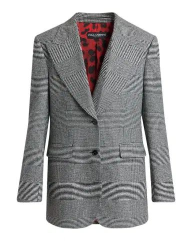 Dolce & Gabbana Glen Plaid Cashmere-Wool Single-Breasted Jacket | Thumbnail 1 Dolce & Gabbana Glen Plaid Cashmere-Wool Single-Breasted Jacket | Thumbnail 1