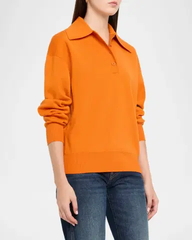 ALÉMAIS Claudia Tangerine Knit Polo | Thumbnail 4 ALÉMAIS Claudia Tangerine Knit Polo | Thumbnail 4