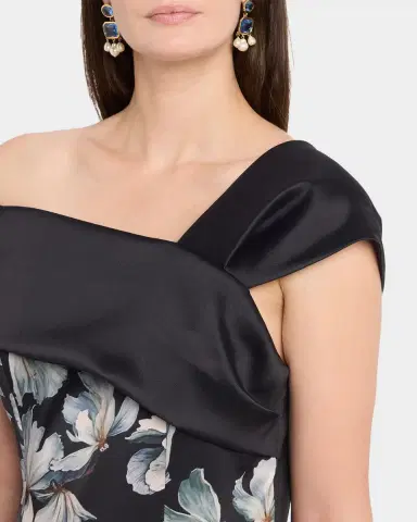 Rickie Freeman for Teri Jon Draped One-Shoulder Mikado Peplum Dress | Thumbnail 5 Rickie Freeman for Teri Jon Draped One-Shoulder Mikado Peplum Dress | Thumbnail 5