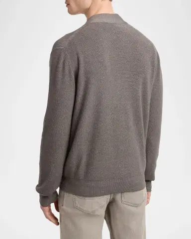 Brioni Men's Wool, Cashmere and Silk 18GG Knit Cardigan | Thumbnail 3 Brioni Men's Wool, Cashmere and Silk 18GG Knit Cardigan | Thumbnail 3