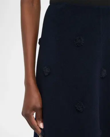 Lafayette 148 New York Embellished Fringed Dot Flare Midi Skirt | Thumbnail 5 Lafayette 148 New York Embellished Fringed Dot Flare Midi Skirt | Thumbnail 5