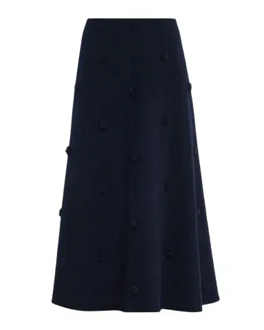 Lafayette 148 New York Embellished Fringed Dot Flare Midi Skirt | Thumbnail 1 Lafayette 148 New York Embellished Fringed Dot Flare Midi Skirt | Thumbnail 1
