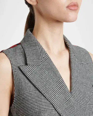 Dolce & Gabbana Glen Plaid Wool-Cashmere Double-Breasted Vest | Thumbnail 5 Dolce & Gabbana Glen Plaid Wool-Cashmere Double-Breasted Vest | Thumbnail 5