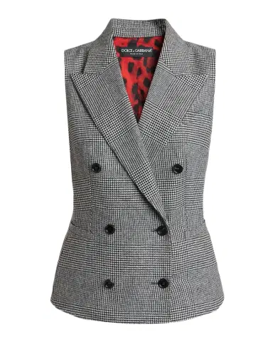Dolce & Gabbana Glen Plaid Wool-Cashmere Double-Breasted Vest | Thumbnail 1 Dolce & Gabbana Glen Plaid Wool-Cashmere Double-Breasted Vest | Thumbnail 1