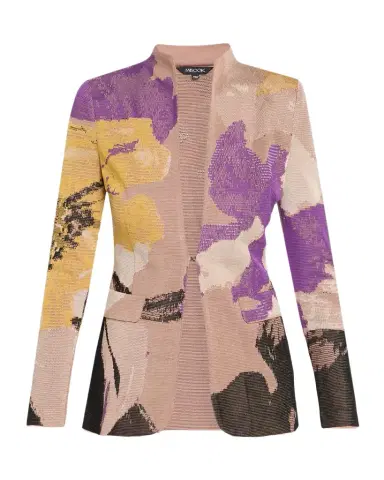 Misook Tailored Floral Jacquard Knit Jacket | Thumbnail 1 Misook Tailored Floral Jacquard Knit Jacket | Thumbnail 1