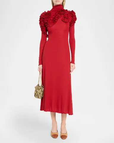 Ulla Johnson Solene Long-Sleeve Jersey Dress | Thumbnail 2 Ulla Johnson Solene Long-Sleeve Jersey Dress | Thumbnail 2
