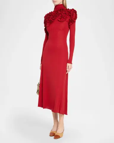 Ulla Johnson Solene Long-Sleeve Jersey Dress | Thumbnail 4 Ulla Johnson Solene Long-Sleeve Jersey Dress | Thumbnail 4