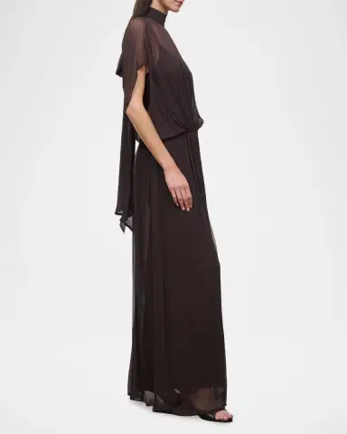 Staud Viviana Chiffon Maxi Dress | Thumbnail 4 Staud Viviana Chiffon Maxi Dress | Thumbnail 4