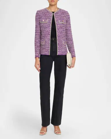 Misook Lurex Eyelash Ribbon Knit Jacket | Thumbnail 2 Misook Lurex Eyelash Ribbon Knit Jacket | Thumbnail 2