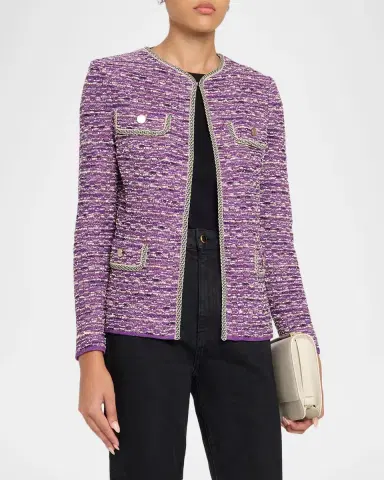 Misook Lurex Eyelash Ribbon Knit Jacket | Thumbnail 4 Misook Lurex Eyelash Ribbon Knit Jacket | Thumbnail 4