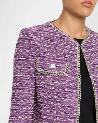 Misook Lurex Eyelash Ribbon Knit Jacket | Thumbnail 5 Misook Lurex Eyelash Ribbon Knit Jacket | Thumbnail 5