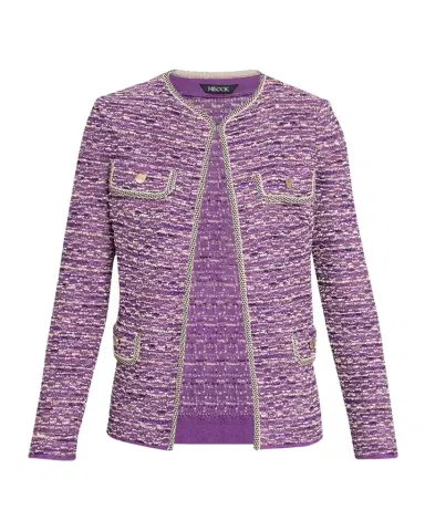Misook Lurex Eyelash Ribbon Knit Jacket | Thumbnail 1 Misook Lurex Eyelash Ribbon Knit Jacket | Thumbnail 1