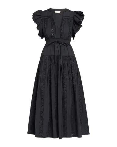 Ulla Johnson Dani Embroidered Cotton Midi Dress | Thumbnail 1 Ulla Johnson Dani Embroidered Cotton Midi Dress | Thumbnail 1