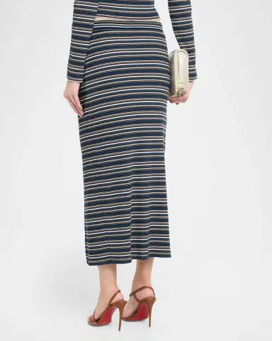 Ramy Brook Val Striped Straight Midi Skirt | Thumbnail 3 Ramy Brook Val Striped Straight Midi Skirt | Thumbnail 3