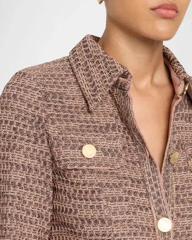 Misook Belted Tweed Knit Midi Shirtdress | Thumbnail 5 Misook Belted Tweed Knit Midi Shirtdress | Thumbnail 5
