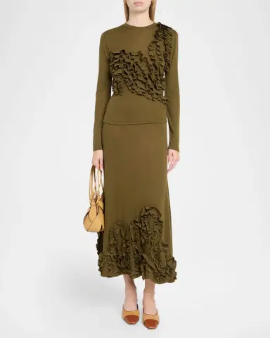 Ulla Johnson Heloise Jersey Wool Midi Skirt | Thumbnail 2 Ulla Johnson Heloise Jersey Wool Midi Skirt | Thumbnail 2