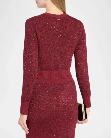Toccin Mollie Sequined Cropped Cardigan | Thumbnail 3 Toccin Mollie Sequined Cropped Cardigan | Thumbnail 3