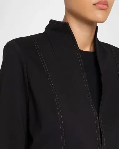 Misook LuxeStretch Contrast Stitch Ponte Jacket | Thumbnail 5 Misook LuxeStretch Contrast Stitch Ponte Jacket | Thumbnail 5