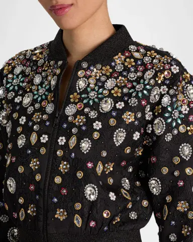 Alice + Olivia Jackie Embellished Cropped Jacket | Thumbnail 5 Alice + Olivia Jackie Embellished Cropped Jacket | Thumbnail 5