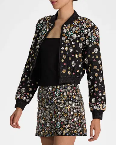 Alice + Olivia Jackie Embellished Cropped Jacket | Thumbnail 6 Alice + Olivia Jackie Embellished Cropped Jacket | Thumbnail 6