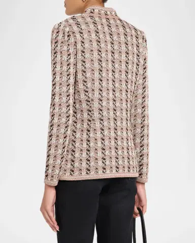 Misook Tailored Houndstooth Tweed Knit Jacket | Thumbnail 3 Misook Tailored Houndstooth Tweed Knit Jacket | Thumbnail 3