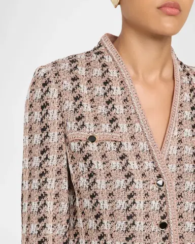 Misook Tailored Houndstooth Tweed Knit Jacket | Thumbnail 5 Misook Tailored Houndstooth Tweed Knit Jacket | Thumbnail 5