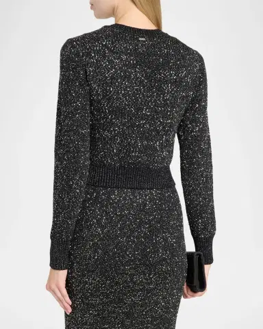 Toccin Mollie Sequined Cropped Cardigan | Thumbnail 3 Toccin Mollie Sequined Cropped Cardigan | Thumbnail 3