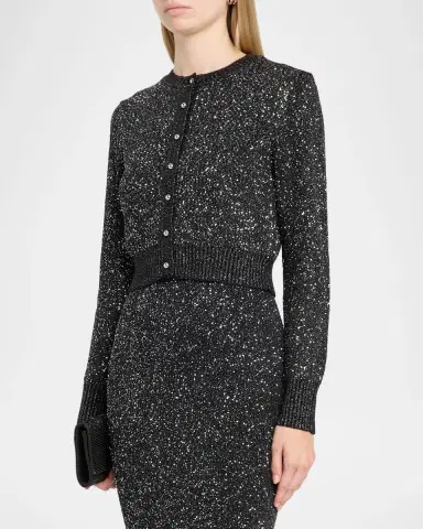 Toccin Mollie Sequined Cropped Cardigan | Thumbnail 4 Toccin Mollie Sequined Cropped Cardigan | Thumbnail 4