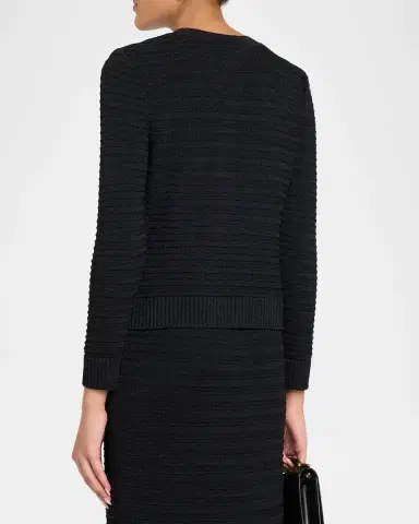 Misook Heritage Monochromic Ottoman Knit Jacket | Thumbnail 3 Misook Heritage Monochromic Ottoman Knit Jacket | Thumbnail 3