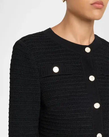 Misook Heritage Monochromic Ottoman Knit Jacket | Thumbnail 5 Misook Heritage Monochromic Ottoman Knit Jacket | Thumbnail 5