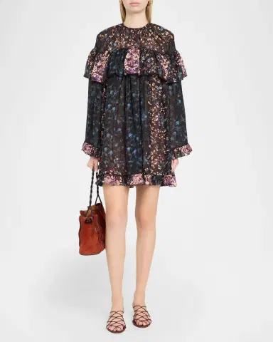Ulla Johnson Lune Floral Silk Mini Dress | Thumbnail 2 Ulla Johnson Lune Floral Silk Mini Dress | Thumbnail 2