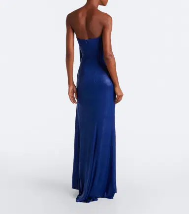 Elie Saab Draped coated jersey bustier gown | Thumbnail 3 Elie Saab Draped coated jersey bustier gown | Thumbnail 3