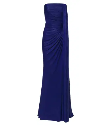Elie Saab Draped coated jersey bustier gown | Thumbnail 1 Elie Saab Draped coated jersey bustier gown | Thumbnail 1