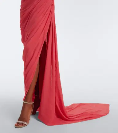 Oscar de la Renta Ruched silk georgette gown | Thumbnail 5 Oscar de la Renta Ruched silk georgette gown | Thumbnail 5