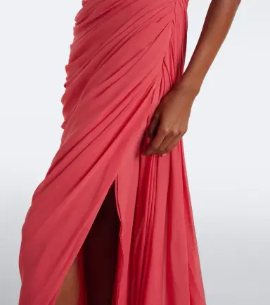 Oscar de la Renta Ruched silk georgette gown | Thumbnail 6 Oscar de la Renta Ruched silk georgette gown | Thumbnail 6