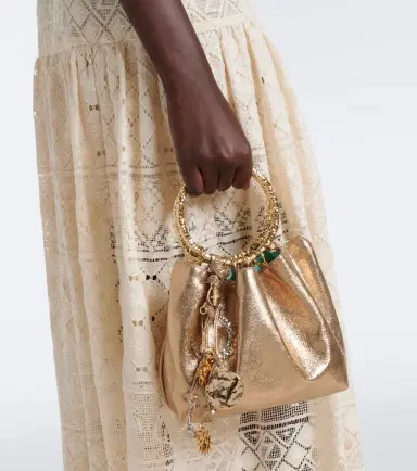 Aquazzura Night Stars metallic leather bucket bag | Thumbnail 4 Aquazzura Night Stars metallic leather bucket bag | Thumbnail 4