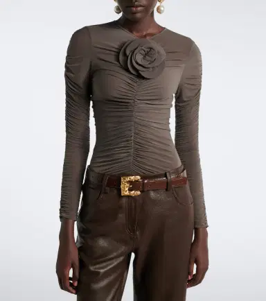 Magda Butrym Floral-appliqué ruched top | Thumbnail 4 Magda Butrym Floral-appliqué ruched top | Thumbnail 4