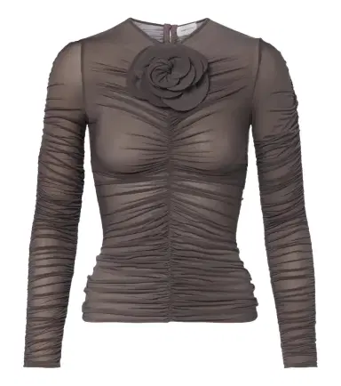 Magda Butrym Floral-appliqué ruched top | Thumbnail 1 Magda Butrym Floral-appliqué ruched top | Thumbnail 1