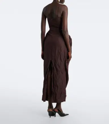 Magda Butrym Gathered cotton-blend bustier dress | Thumbnail 3 Magda Butrym Gathered cotton-blend bustier dress | Thumbnail 3
