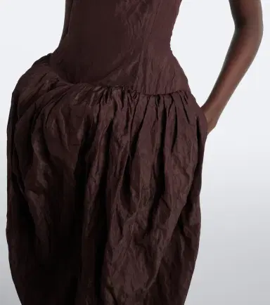 Magda Butrym Gathered cotton-blend bustier dress | Thumbnail 4 Magda Butrym Gathered cotton-blend bustier dress | Thumbnail 4