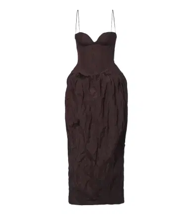 Magda Butrym Gathered cotton-blend bustier dress | Thumbnail 1 Magda Butrym Gathered cotton-blend bustier dress | Thumbnail 1