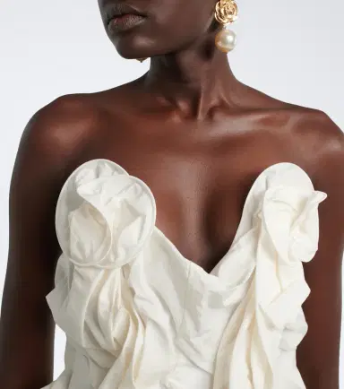 Magda Butrym Draped cotton and silk bustier top | Thumbnail 5 Magda Butrym Draped cotton and silk bustier top | Thumbnail 5