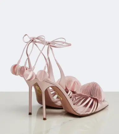 Aquazzura Wild Bloom floral-appliqué satin mules | Thumbnail 2 Aquazzura Wild Bloom floral-appliqué satin mules | Thumbnail 2