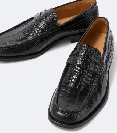 Our Legacy Light croc-effect leather penny loafers | Thumbnail 3 Our Legacy Light croc-effect leather penny loafers | Thumbnail 3