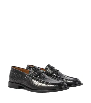 Our Legacy Light croc-effect leather penny loafers | Thumbnail 1 Our Legacy Light croc-effect leather penny loafers | Thumbnail 1