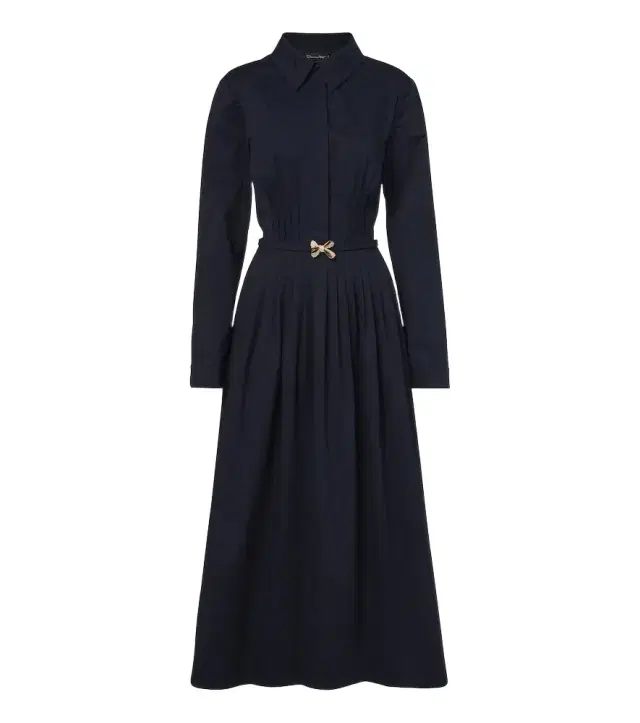 Belted embellished cotton shirt dress Belted embellished cotton shirt dress