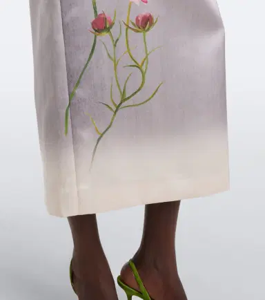 Oscar de la Renta Floral midi skirt | Thumbnail 3 Oscar de la Renta Floral midi skirt | Thumbnail 3